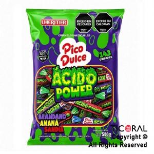 CARAMELO PICO DULCE MASTICABLE ACIDO POWER X 500 GR