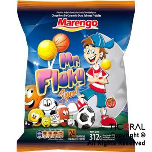 CHUPETIN MR FLOKY SPORT SURTIDO X 24 UNIDADES 312 GR