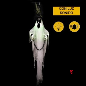 COLGANTE ALIENTO FANTASMAL LUMINOSO LED Y SONIDO 195 CM X 1
