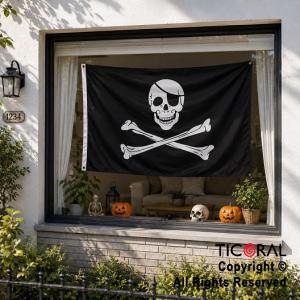 BANDERA PIRATA JELLY ROGER 90 CM X 150 CM HALLOWEEN