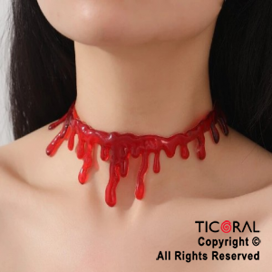 COLLAR SANGRE GOTEANDO X 1