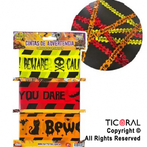 CINTAS DE ADVERTENCIA HALLOWEEN (PACK X 3 UNID)