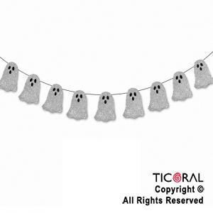 GUIRNALDA FANTASMA GIBRE PLATA HALLOWEEN (10671)