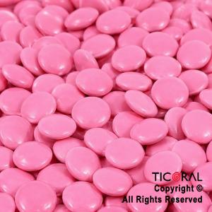 LENTEJAS DE CHOCOLATE COLORETI COLOR ROSA X 300 GR