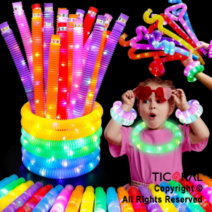 TUBO FLEXIBLE LUMINOSO DE LUCES COLORES x 6