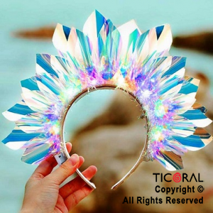 VINCHA DIADEMA IRIDISCENTE LED CRISTAL (U2411-245) X 1