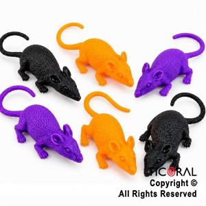 MINI RATAS HALLOWEEN PLASTICAS 9 CM DIAMETRO x 6