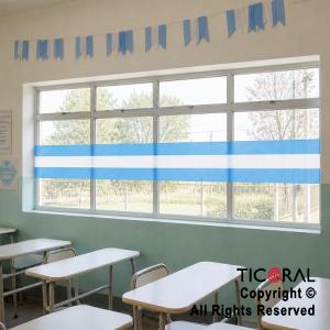 BANDERA ARGENTINA DECORATIVA 40CM ANCHO X 3MT LARGO