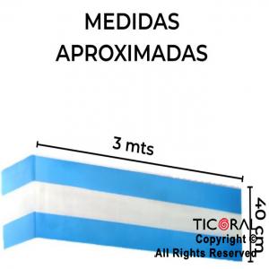 BANDERA ARGENTINA DECORATIVA 40CM ANCHO X 3MT LARGO
