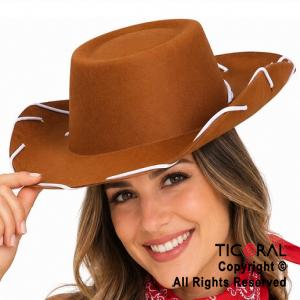 SOMBRERO COWBOY ACORDONADO MARRON