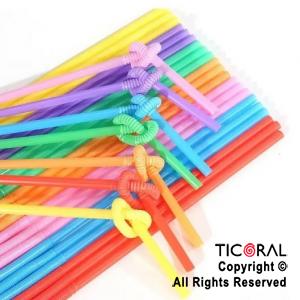 SORBETE FLEXIBLE DOBLE FUELLE MULTICOLOR X 100 UNIDADES