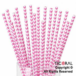SORBETE POLIPAPEL METALIZADO IMPRESO ZIG ZAG BLANCO Y ROSA X 25