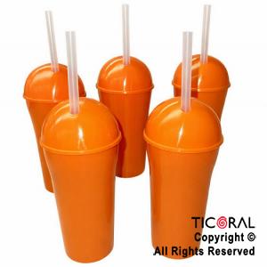 VASO DOMO NARANJA CON SORBETE 400 ML x 5