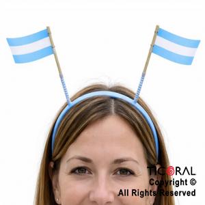 VINCHA ARGENTINA BANDERA x 6 ( 23 CM X 10 CM )