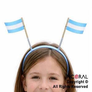 VINCHA ARGENTINA BANDERA x 6 ( 23 CM X 10 CM )